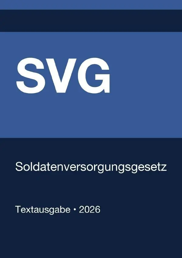 Cover: 9783565245536 | SVG - Soldatenversorgungsgesetz (Deutschland) 2026 | Deutschland