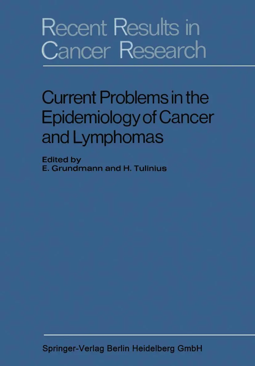 Cover: 9783662405536 | Current Problems in the Epidemiology of Cancer and Lymphomas | Buch