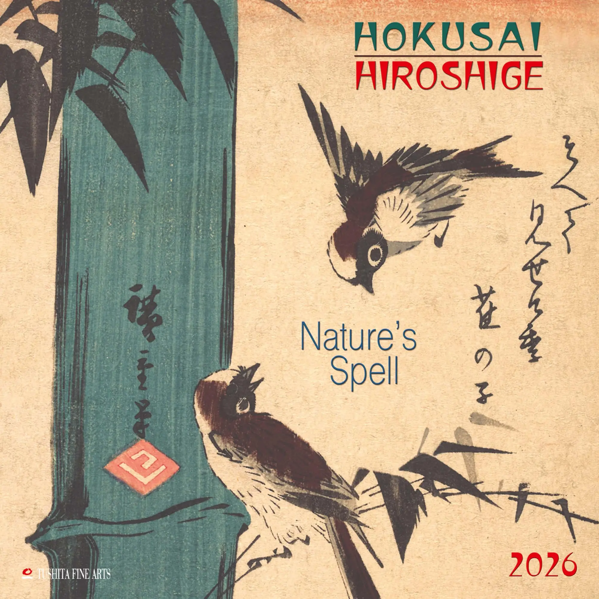 Cover: 9783959295536 | Hokusai/Hiroshige - Nature 2026 | Kalender 2026 | Kalender | 28 S.