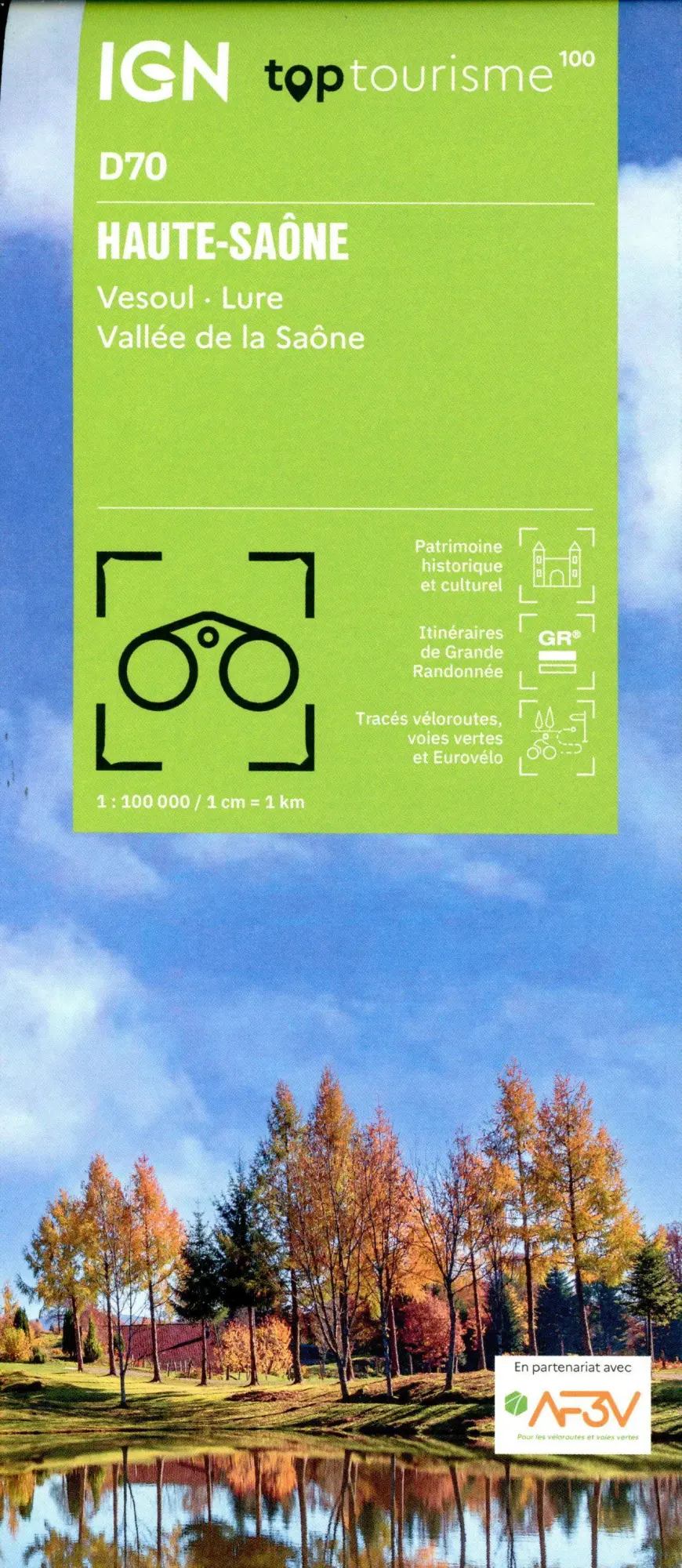 Cover: 9782758555636 | 70 Haute Saône | 1:100000 | (Land-)Karte | IGN Top 100 départemental