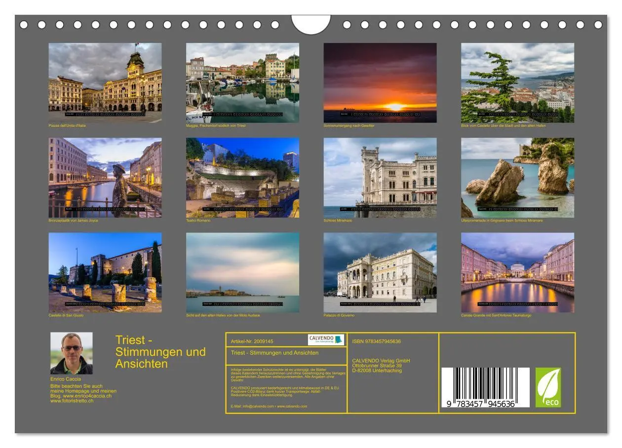 Bild: 9783457945636 | Triest - Stimmungen und Ansichten (Wandkalender 2026 DIN A4 quer),...