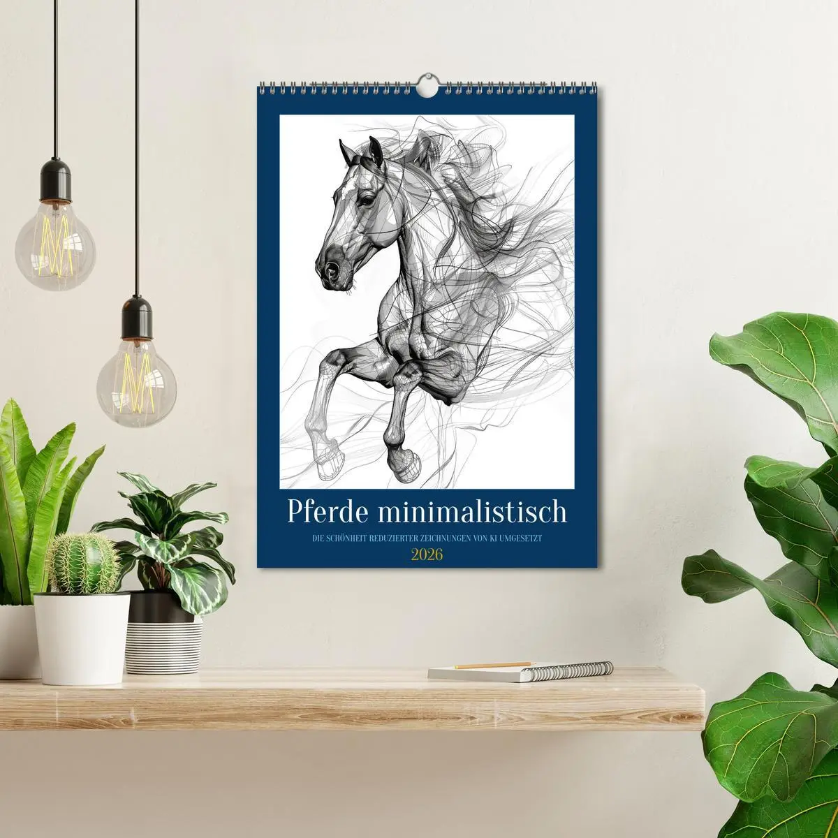 Bild: 9783516275636 | Pferde minimalistisch (Wandkalender 2026 DIN A3 hoch), CALVENDO...