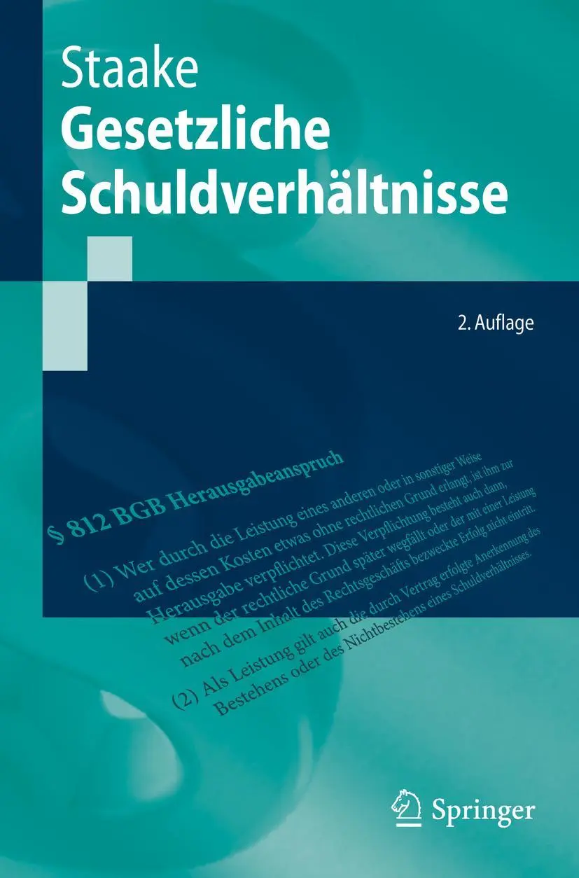 Cover: 9783662635636 | Gesetzliche Schuldverhältnisse | Marco Staake | Taschenbuch | XXII Cover: 9783662635636 | Gesetzliche Schuldverhältnisse | Marco Staake | Taschenbuch | XXII