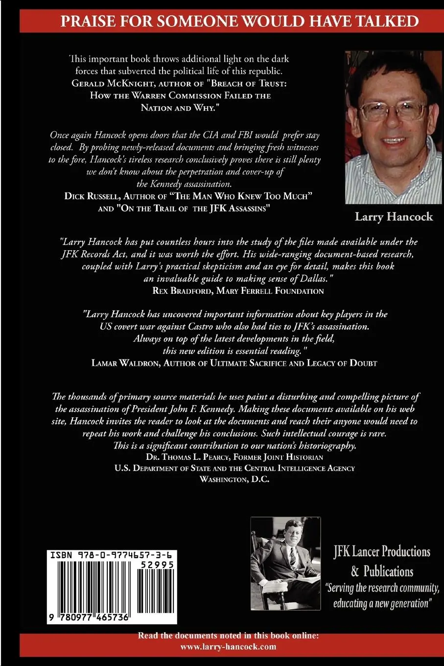 Rückseite: 9780977465736 | Someone Would Have Talked | Larry Hancock | Taschenbuch | Englisch