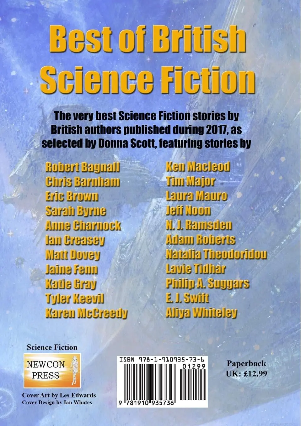Rückseite: 9781910935736 | Best of British Science Fiction 2017 | Ken Macleod (u. a.) | Buch