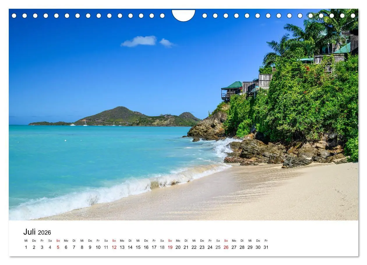 Bild: 9783457315736 | Traumziele Karibik (Wandkalender 2026 DIN A4 quer), CALVENDO...