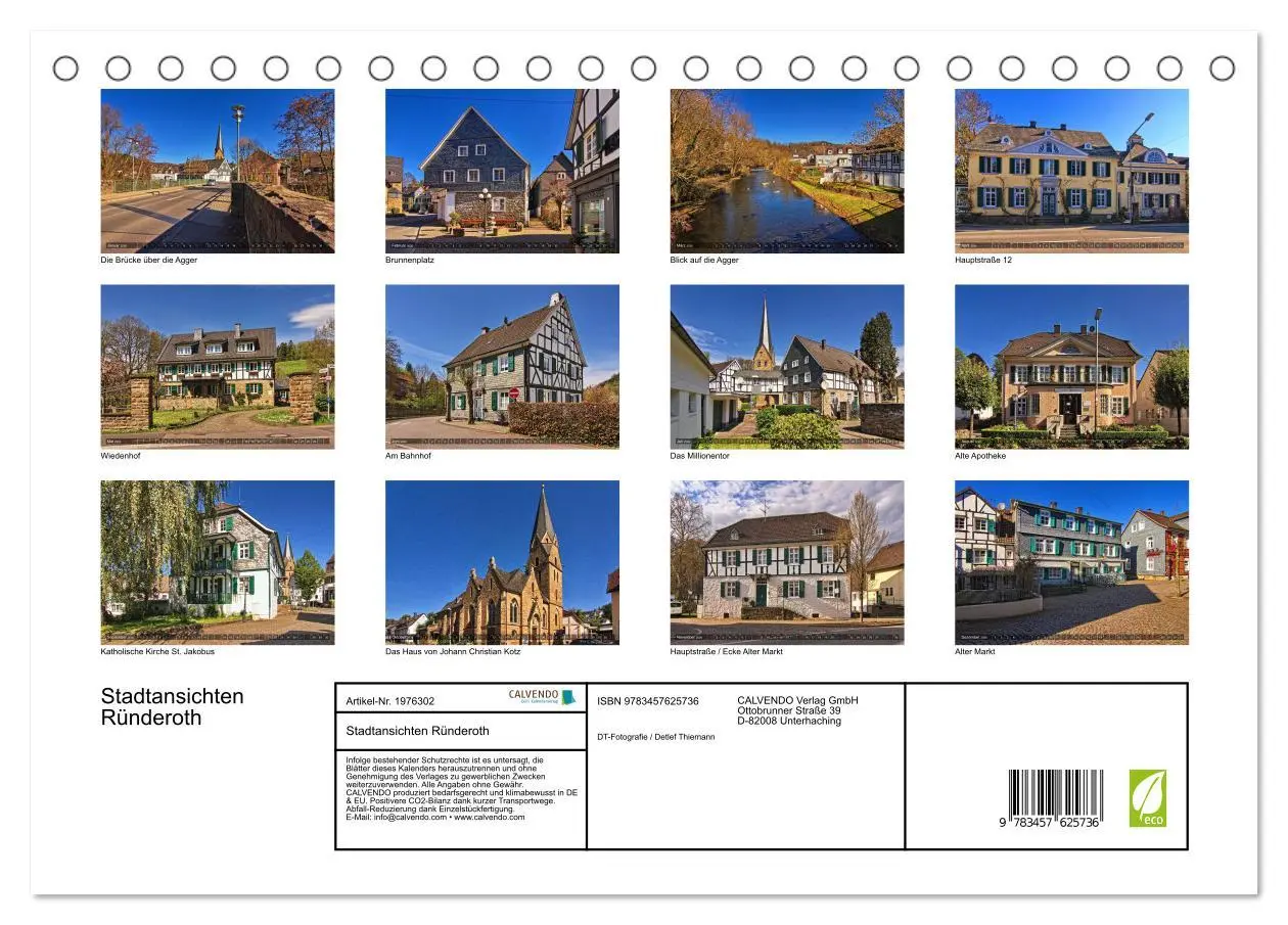 Bild: 9783457625736 | Stadtansichten Ründeroth (Tischkalender 2026 DIN A5 quer), CALVENDO...