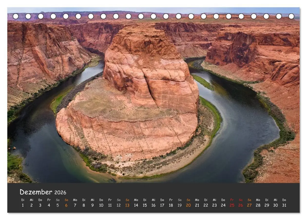 Bild: 9783516025736 | Die Canyons der USA (Tischkalender 2026 DIN A5 quer), CALVENDO...