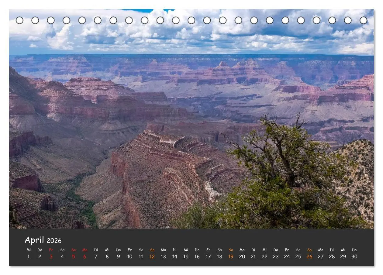 Bild: 9783516025736 | Die Canyons der USA (Tischkalender 2026 DIN A5 quer), CALVENDO...