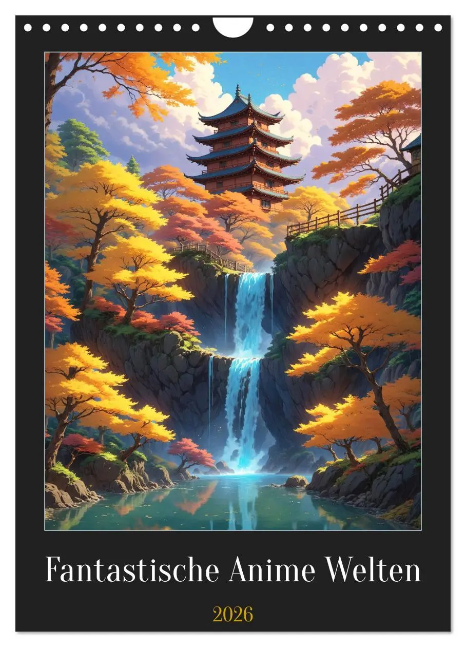 Cover: 9783516265736 | Fantastische Anime Welten (Wandkalender 2026 DIN A4 hoch), CALVENDO...