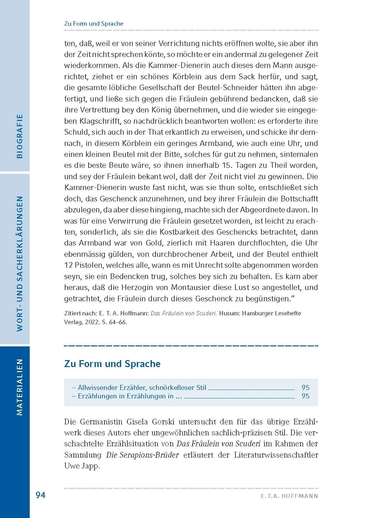 Bild: 9783804425736 | Das Fräulein von Scuderi (Textausgabe) | Hoffmann | Taschenbuch | Buch