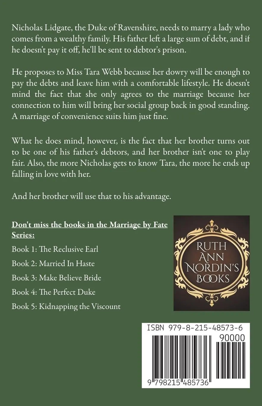 Rückseite: 9798215485736 | The Perfect Duke | Ruth Ann Nordin | Taschenbuch | Englisch | 2023