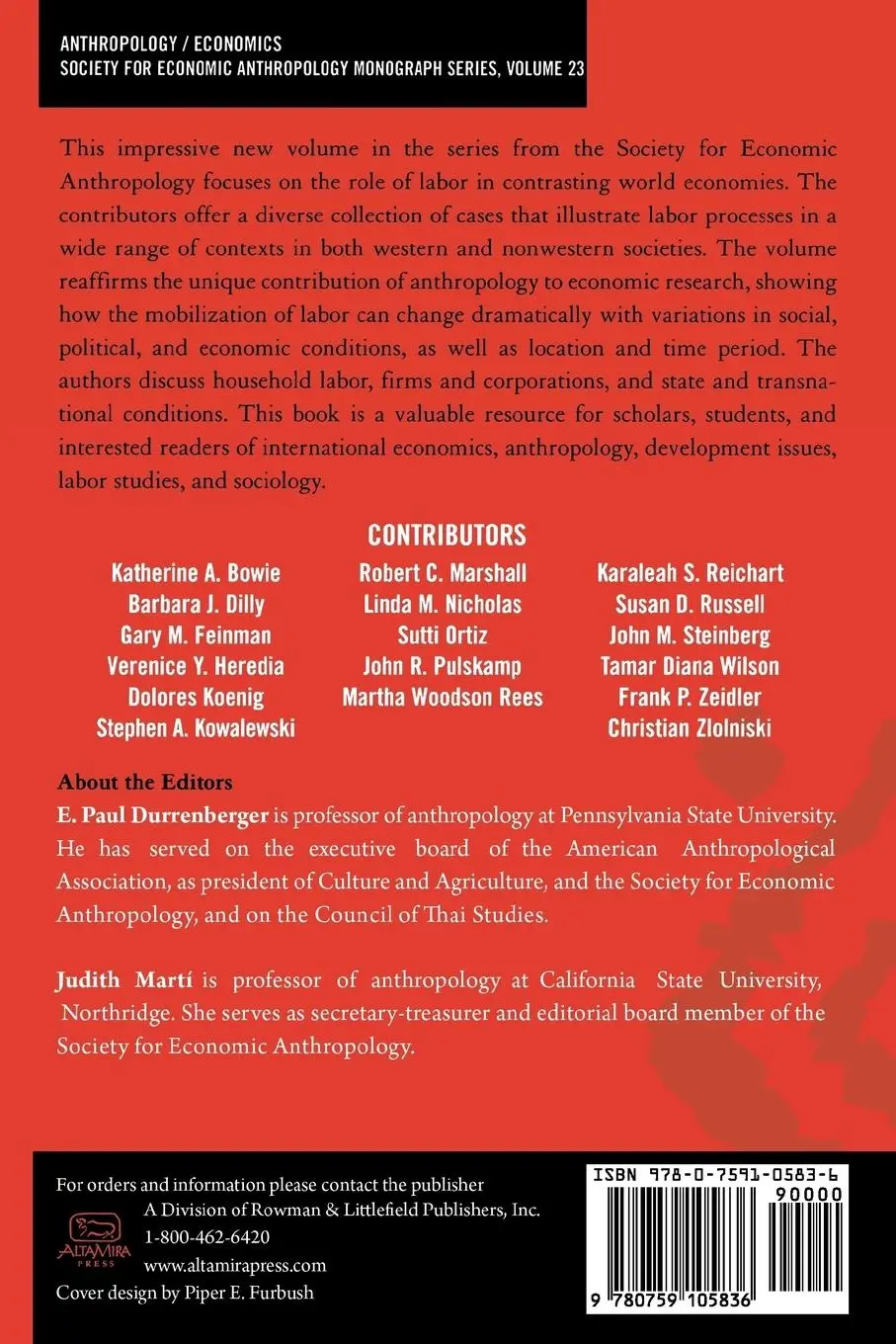 Rückseite: 9780759105836 | Labor in Cross-Cultural Perspective | E. Paul Durrenberger (u. a.)