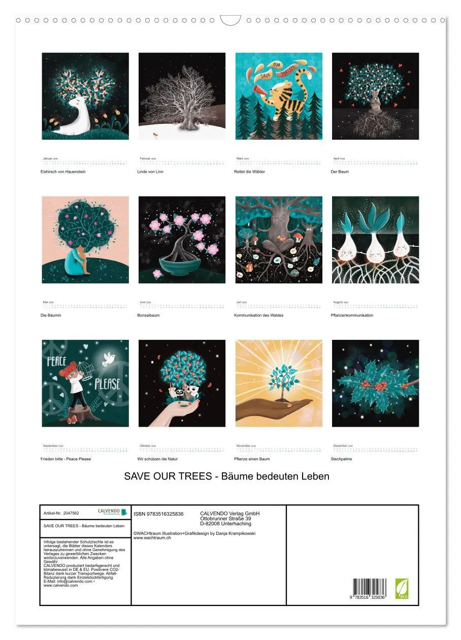 Bild: 9783516325836 | SAVE OUR TREES - Bäume bedeuten Leben (Wandkalender 2026 DIN A2...