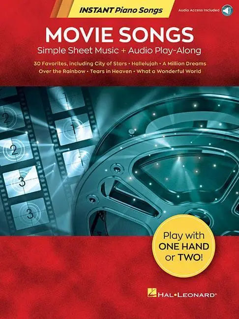 Cover: 9781540035936 | Movie Songs - Instant Piano Songs Simple Sheet Music + Audio...