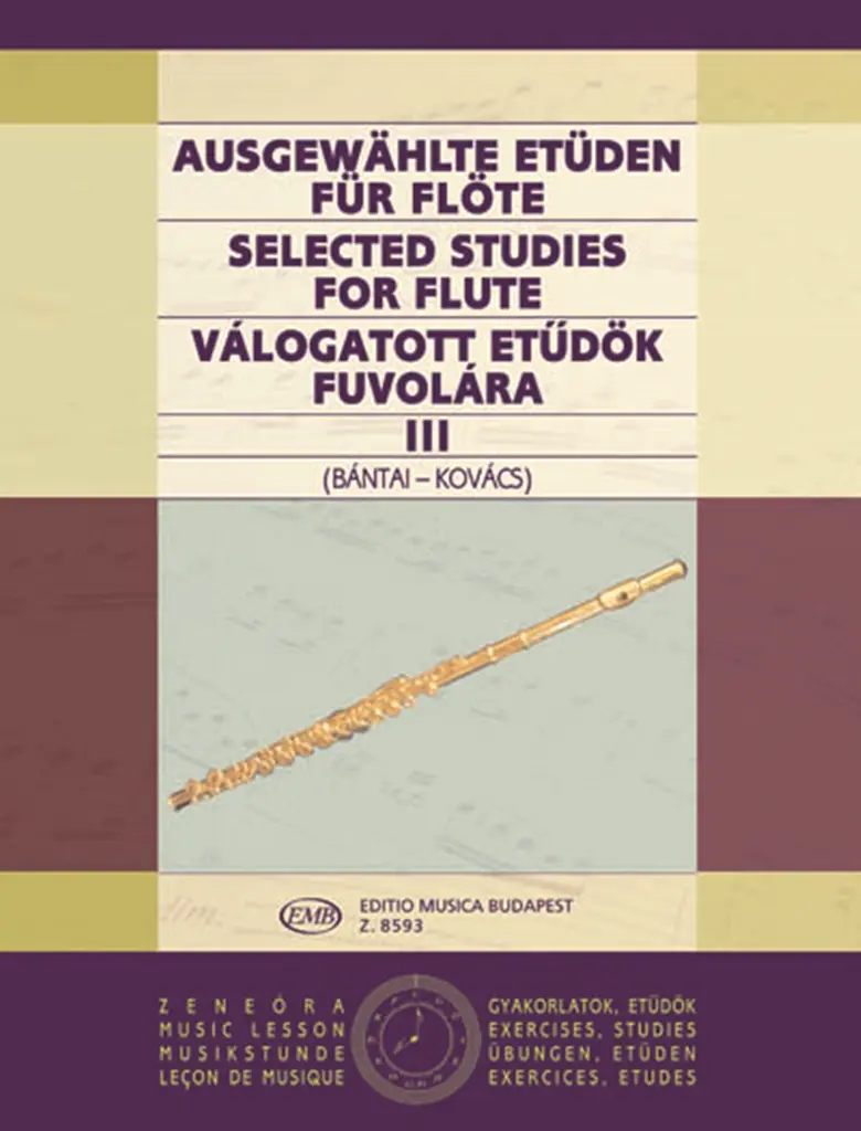 Cover: 9790080085936 | Ausgewählte Etüden Band 3 für Flöte | Selected Studies for Flute 3