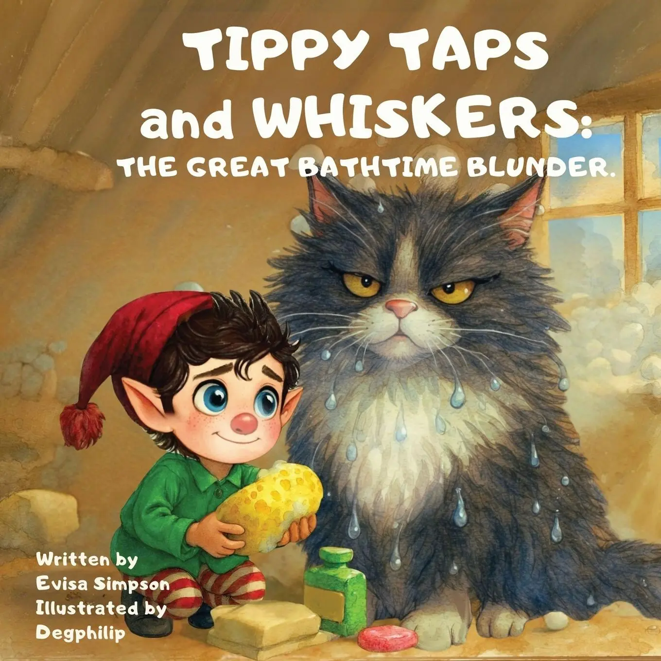 Cover: 9781068246036 | Tippy Taps and Whiskers | the Great Bath Time Blunder | Evisa Simpson