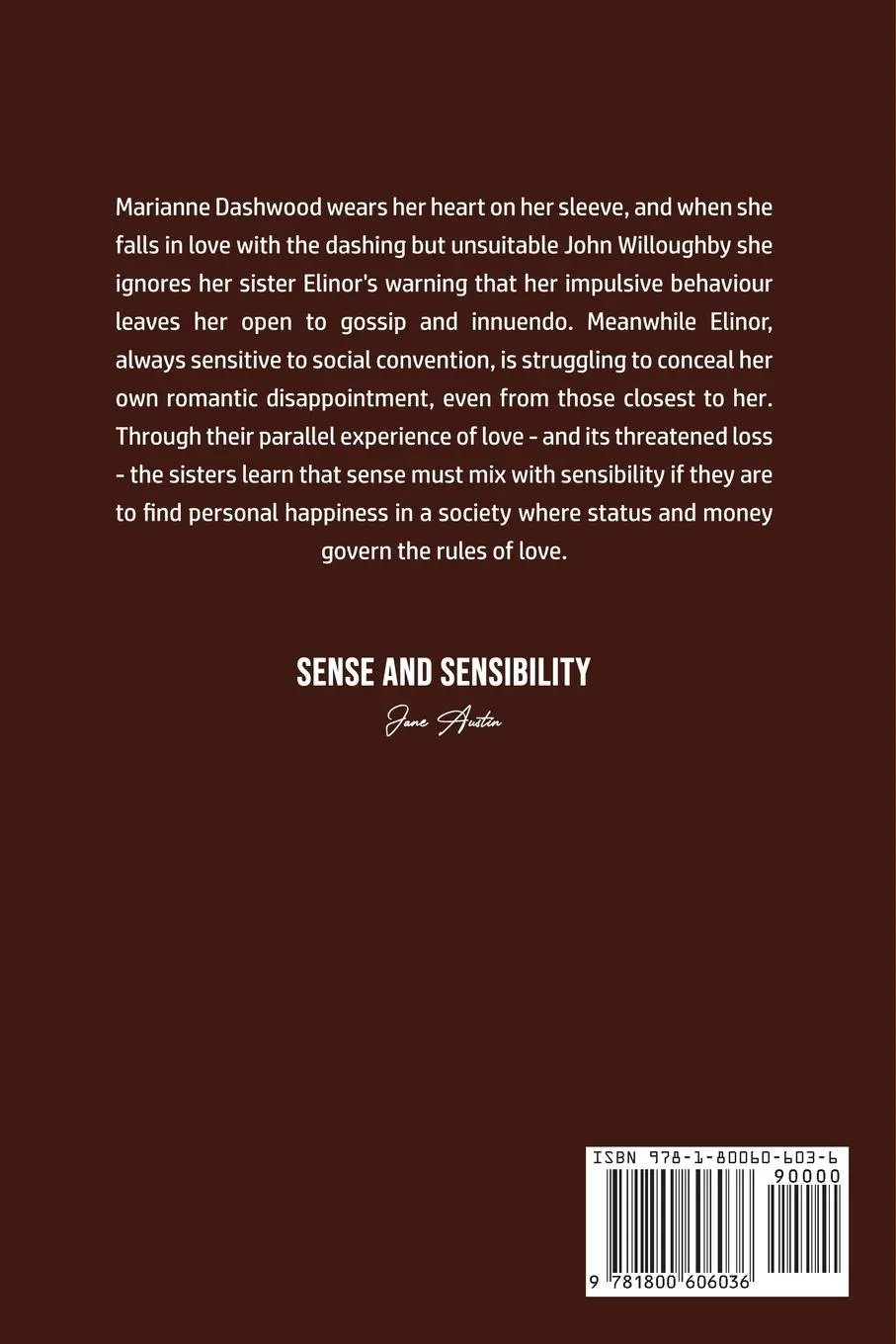 Rückseite: 9781800606036 | Sense and Sensibility | Jane Austin | Taschenbuch | Englisch | 2020