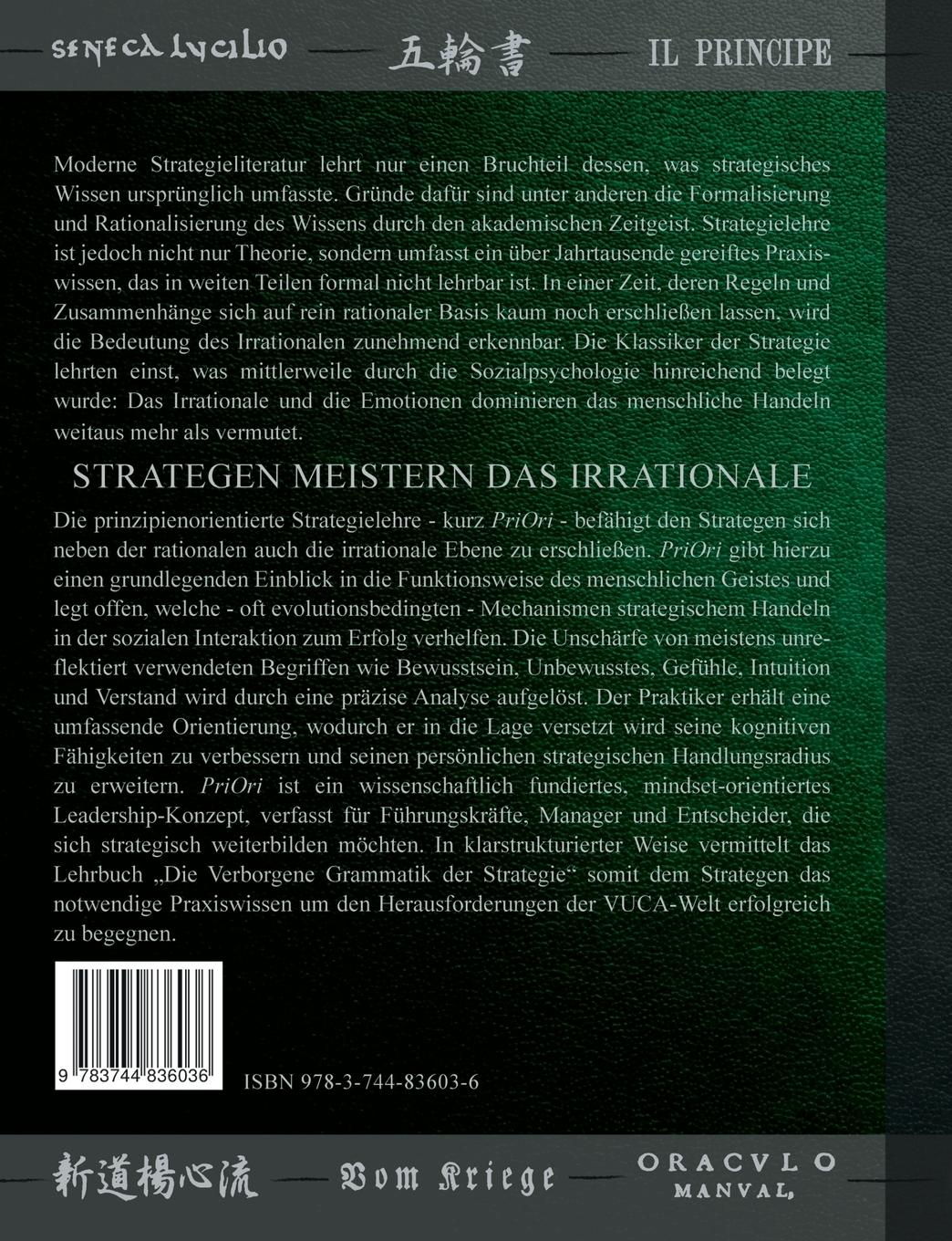 Rückseite: 9783744836036 | Die verborgene Grammatik der Strategie | Die Logik des Irrationalen