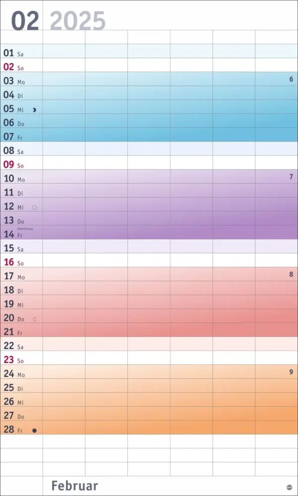 Bild: 9783756406036 | Bunte Wochen Familienplaner XL 2025 | Kalender | Spiralbindung | 2025