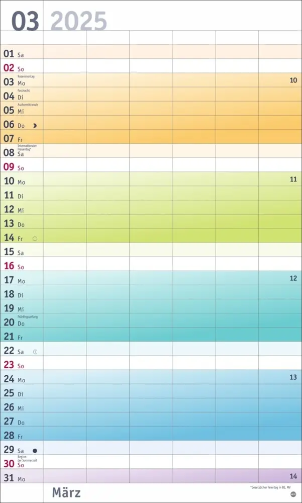 Bild: 9783756406036 | Bunte Wochen Familienplaner XL 2025 | Kalender | Spiralbindung | 2025