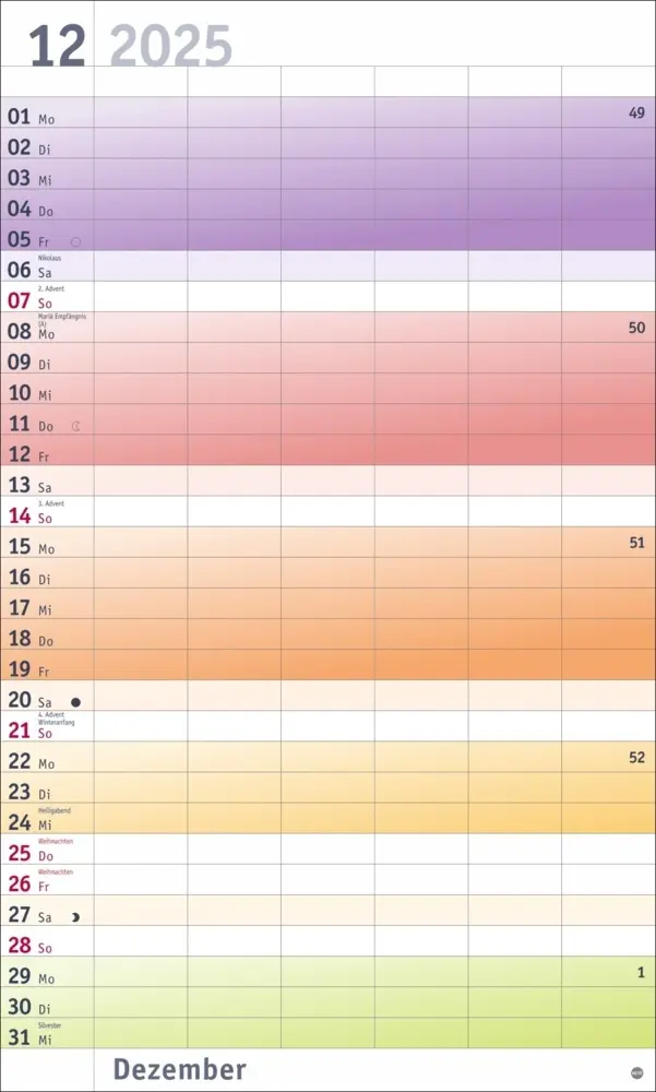 Bild: 9783756406036 | Bunte Wochen Familienplaner XL 2025 | Kalender | Spiralbindung | 2025