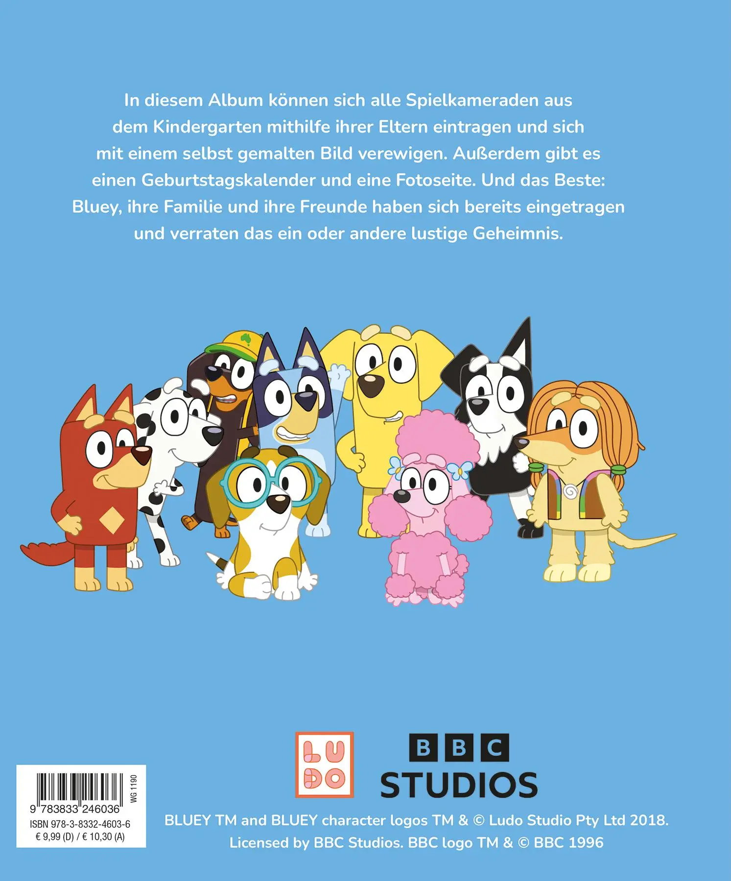 Rückseite: 9783833246036 | Bluey: Meine ersten Freunde | Kindergartenfreundebuch | Panini | Buch