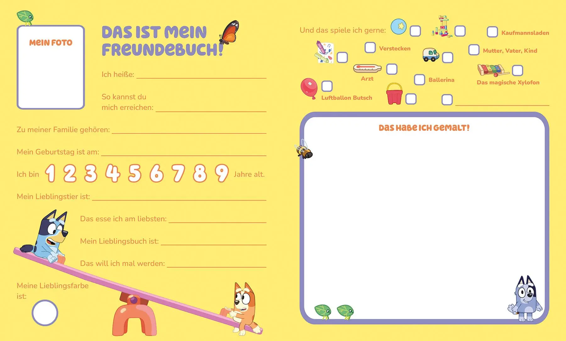 Bild: 9783833246036 | Bluey: Meine ersten Freunde | Kindergartenfreundebuch | Panini | Buch