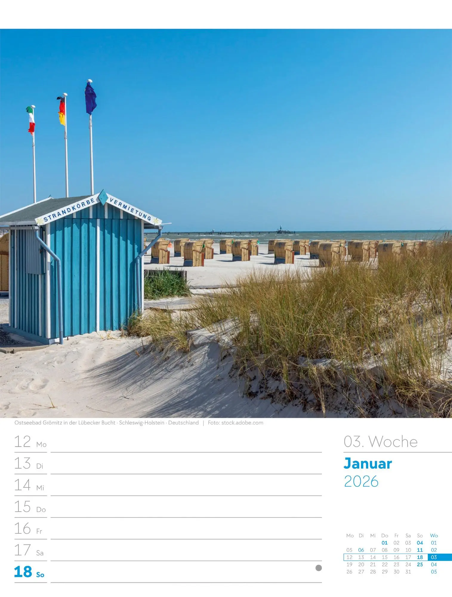 Bild: 9783838436036 | Am Meer - Wochenplaner Kalender 2026 | Ackermann Kunstverlag GmbH