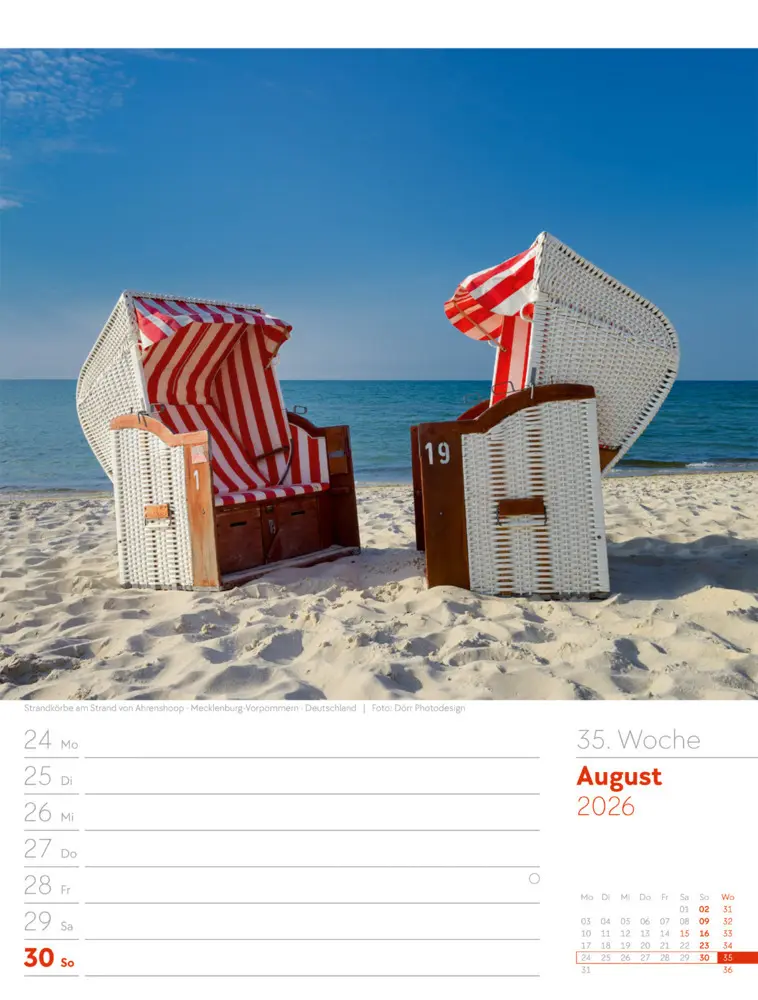 Bild: 9783838436036 | Am Meer Wochenplaner Kalender 2026 | Ackermann Kunstverlag GmbH | 2026