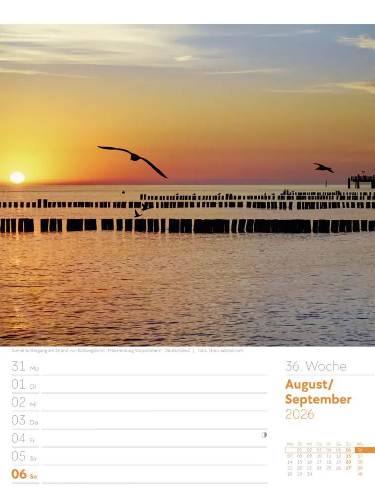 Bild: 9783838436036 | Am Meer Wochenplaner Kalender 2026 | Ackermann Kunstverlag GmbH | 2026