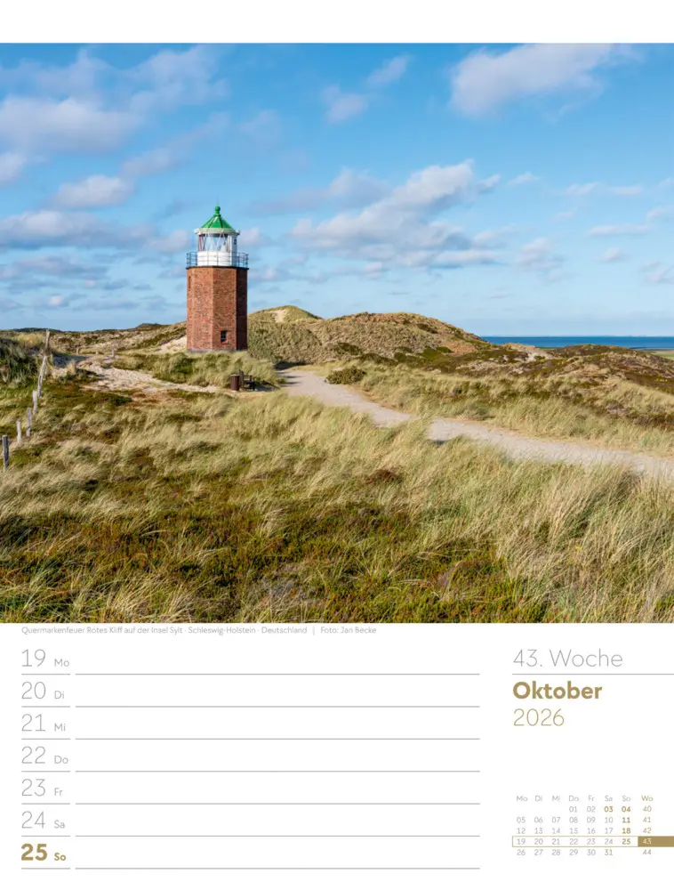 Bild: 9783838436036 | Am Meer Wochenplaner Kalender 2026 | Ackermann Kunstverlag GmbH | 2026