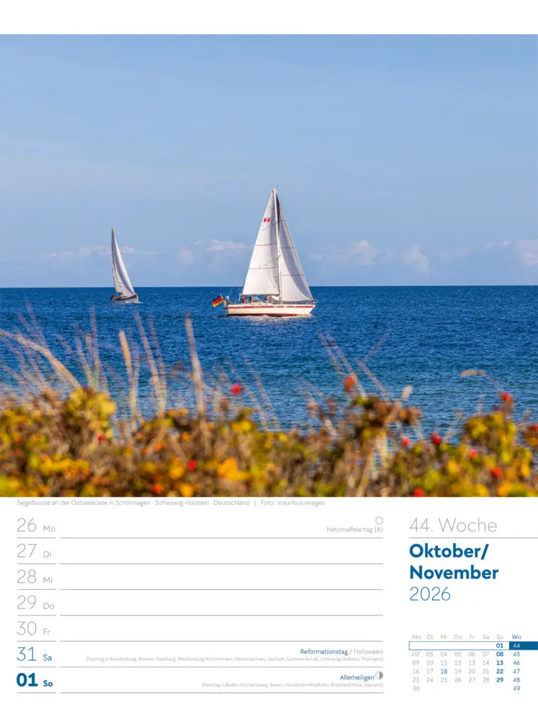 Bild: 9783838436036 | Am Meer Wochenplaner Kalender 2026 | Ackermann Kunstverlag GmbH | 2026