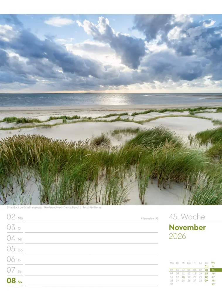 Bild: 9783838436036 | Am Meer Wochenplaner Kalender 2026 | Ackermann Kunstverlag GmbH | 2026