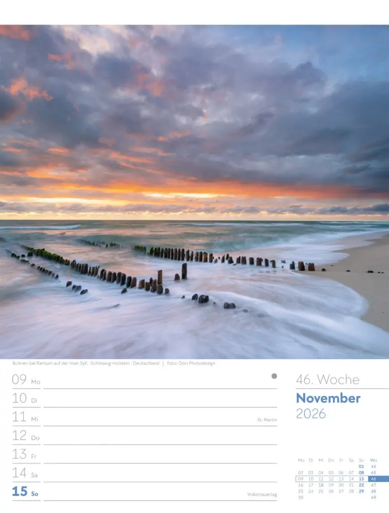 Bild: 9783838436036 | Am Meer Wochenplaner Kalender 2026 | Ackermann Kunstverlag GmbH | 2026