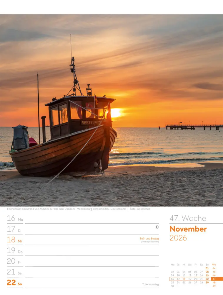 Bild: 9783838436036 | Am Meer Wochenplaner Kalender 2026 | Ackermann Kunstverlag GmbH | 2026