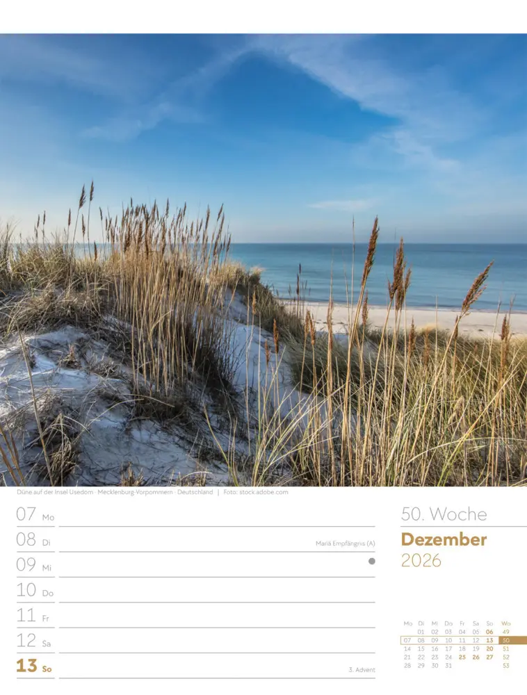 Bild: 9783838436036 | Am Meer Wochenplaner Kalender 2026 | Ackermann Kunstverlag GmbH | 2026