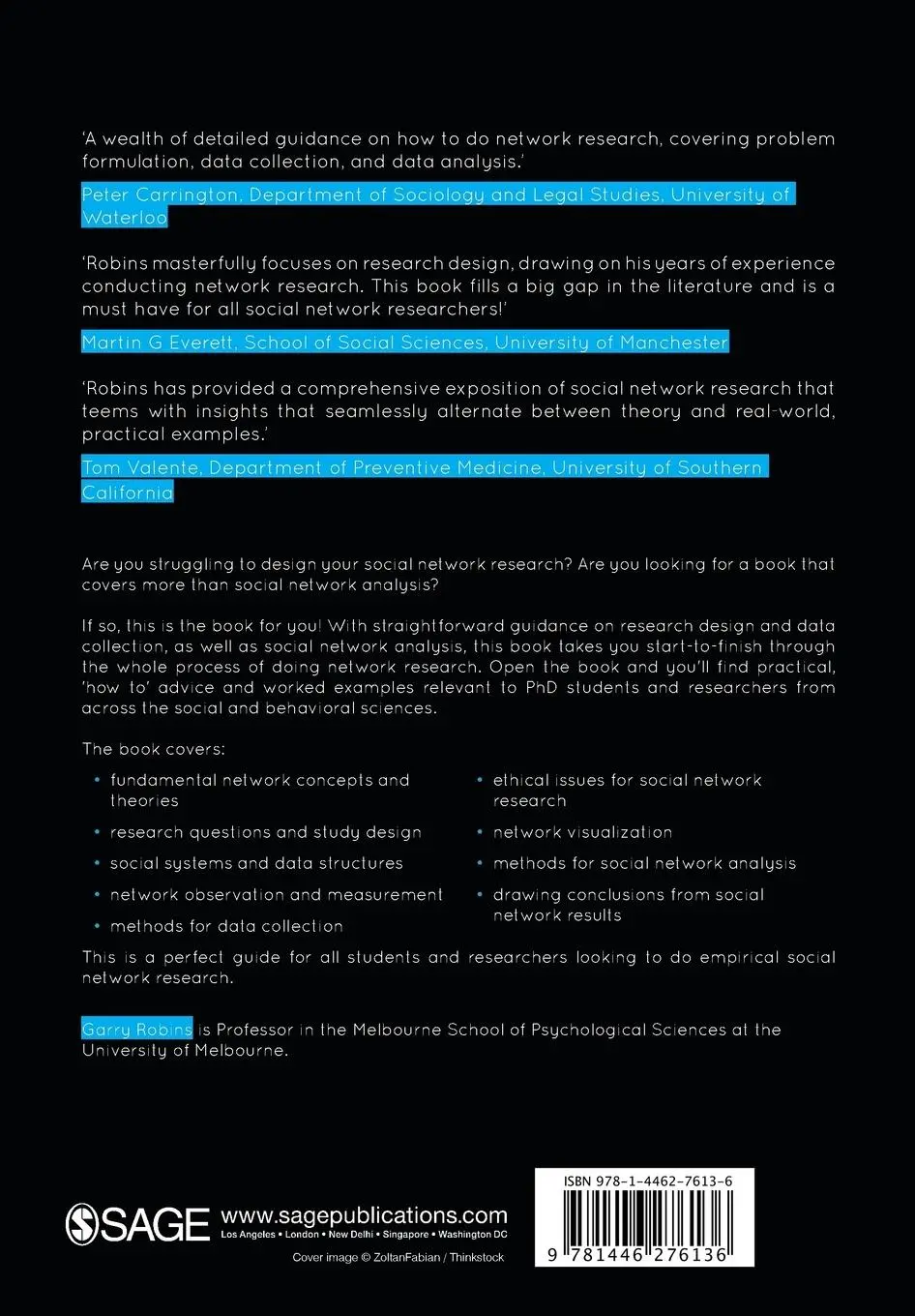 Rückseite: 9781446276136 | Doing Social Network Research | Garry L. Robins | Taschenbuch | 2015