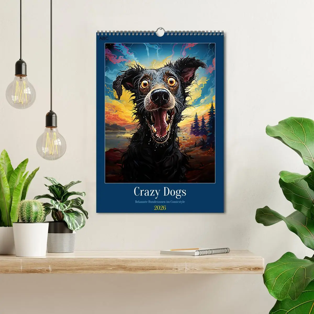 Bild: 9783516296136 | Crazy Dogs Bekannte Hunderassen im Comicstyle (Wandkalender 2026...