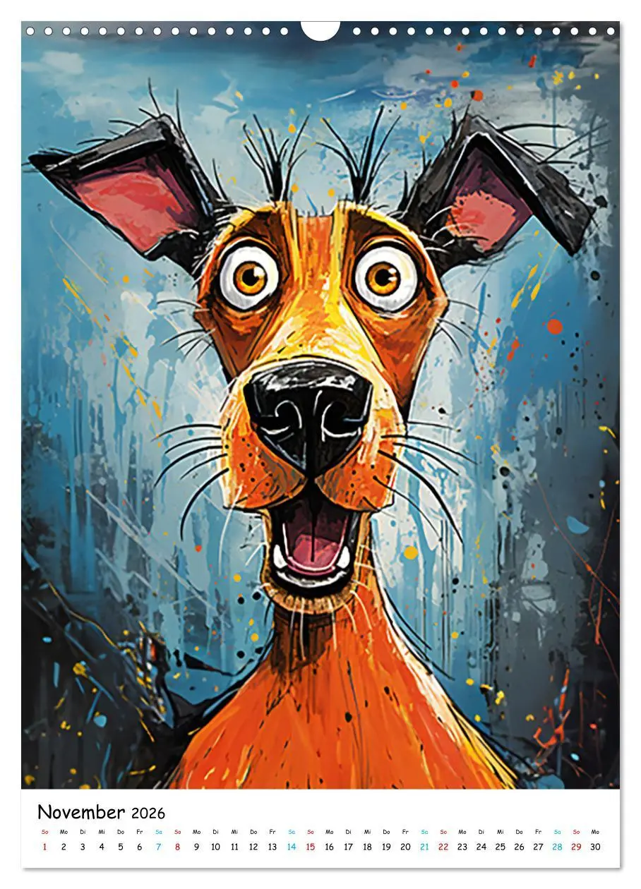 Bild: 9783516296136 | Crazy Dogs Bekannte Hunderassen im Comicstyle (Wandkalender 2026...