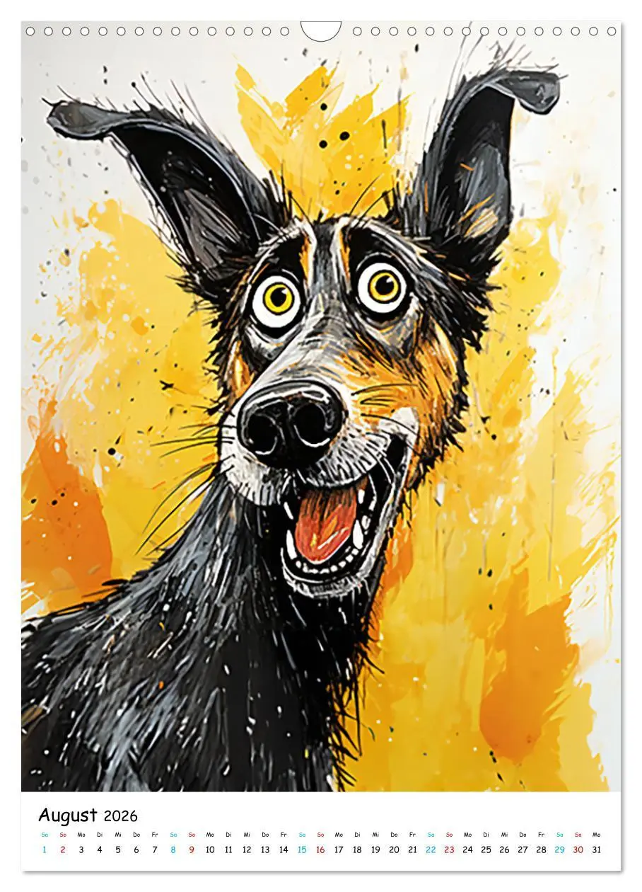 Bild: 9783516296136 | Crazy Dogs Bekannte Hunderassen im Comicstyle (Wandkalender 2026...