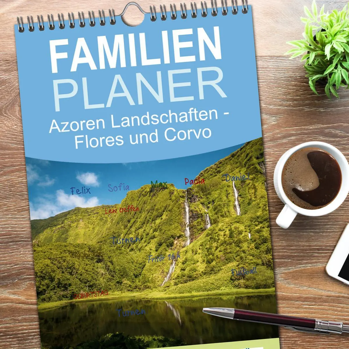 Bild: 9783516506136 | Familienplaner 2026 - Azoren Landschaften - Flores und Corvo mit 5...