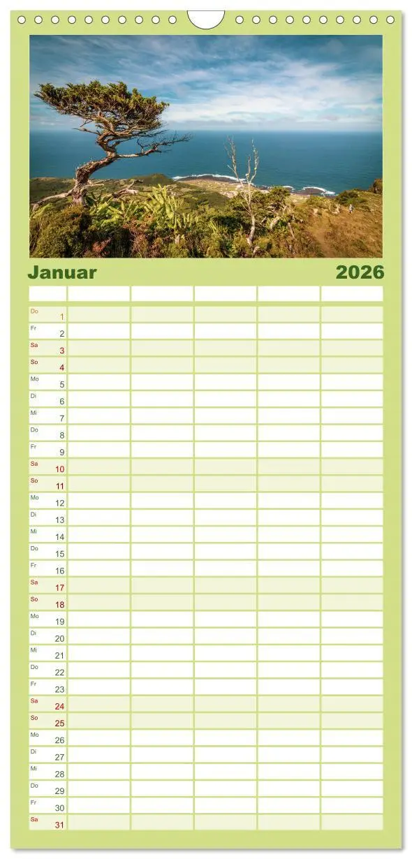 Bild: 9783516506136 | Familienplaner 2026 - Azoren Landschaften - Flores und Corvo mit 5...