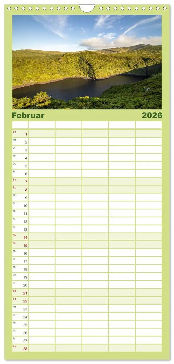 Bild: 9783516506136 | Familienplaner 2026 - Azoren Landschaften - Flores und Corvo mit 5...