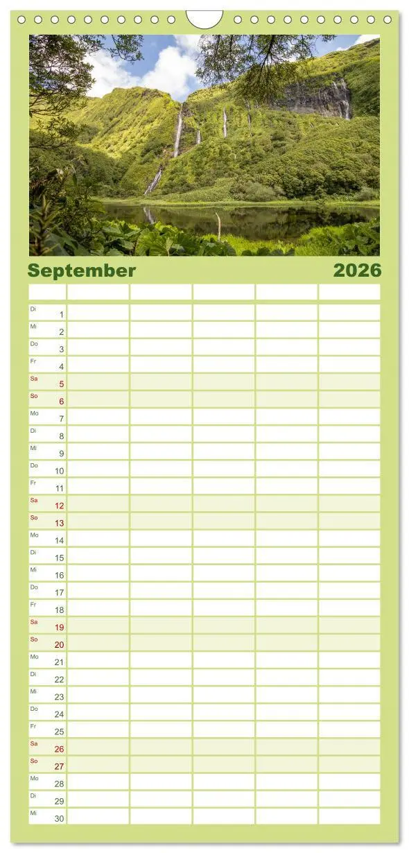 Bild: 9783516506136 | Familienplaner 2026 - Azoren Landschaften - Flores und Corvo mit 5...