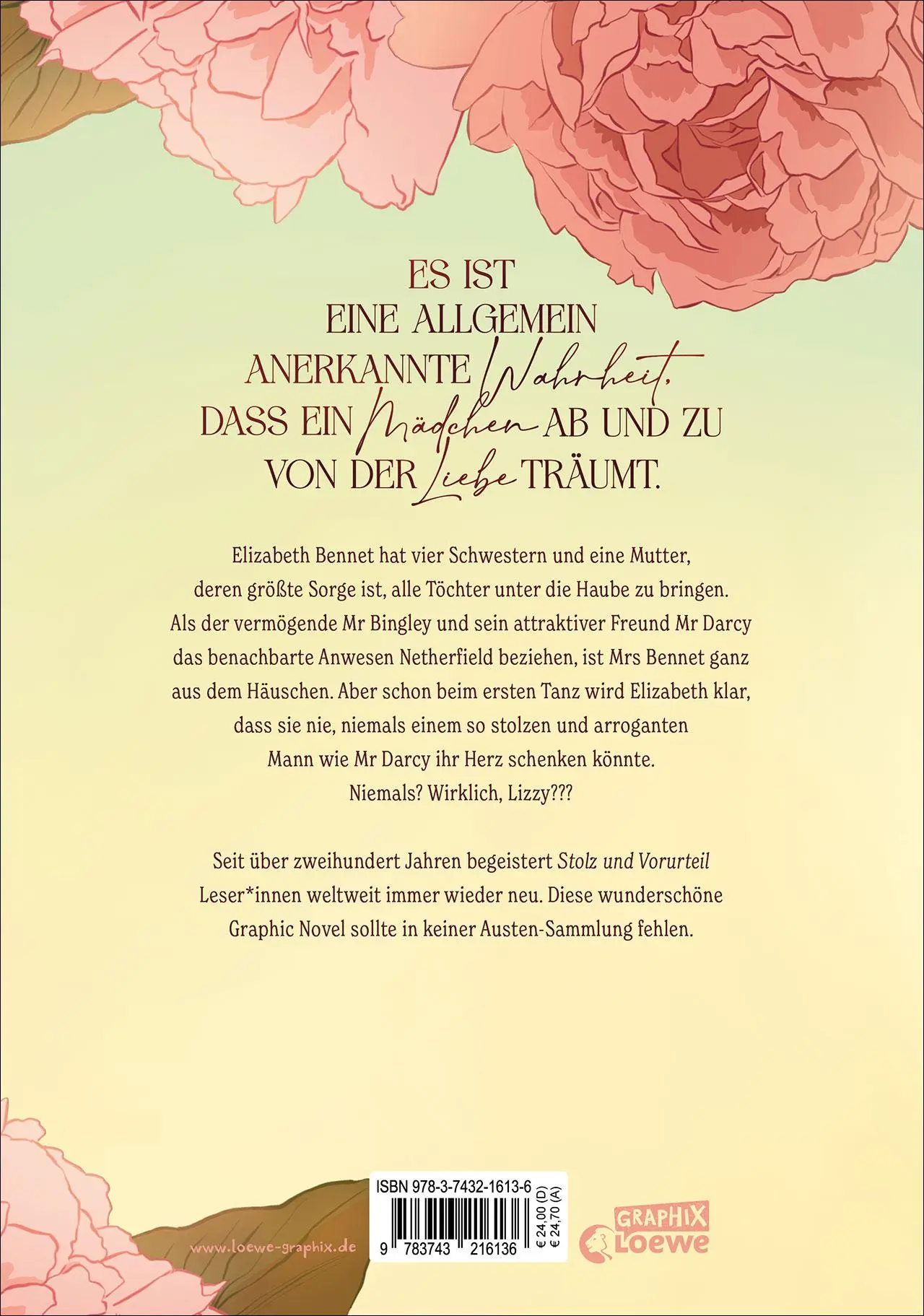 Rückseite: 9783743216136 | Stolz und Vorurteil | Jane Austen (u. a.) | Buch | Loewe Graphix