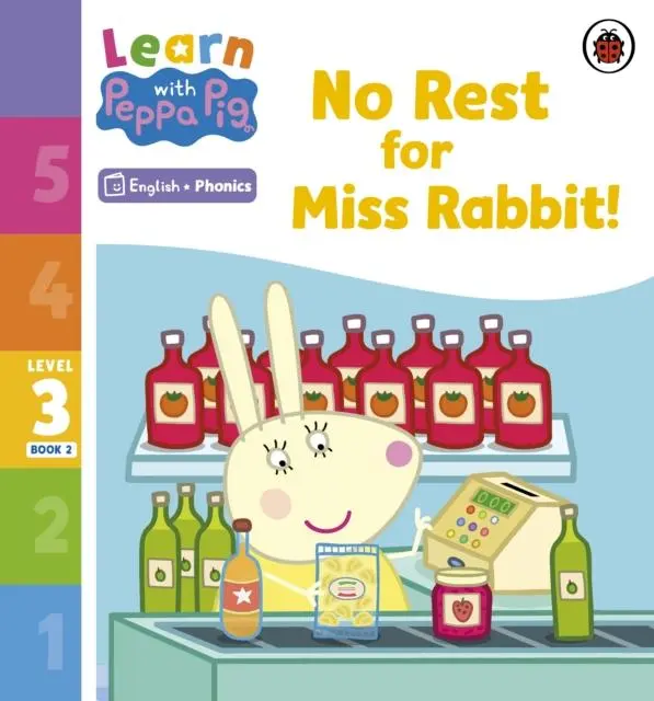 Cover: 9780241576236 | Learn with Peppa Phonics Level 3 Book 2 - No Rest for Miss Rabbit!...