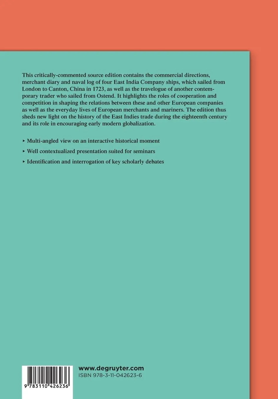 Rückseite: 9783110426236 | The European Canton Trade 1723 | Competition and Cooperation | Buch
