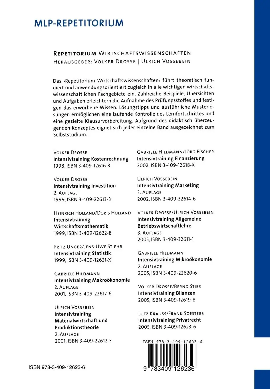 Rückseite: 9783409126236 | Privatrecht | Intensivtraining | Frank Soesters (u. a.) | Taschenbuch