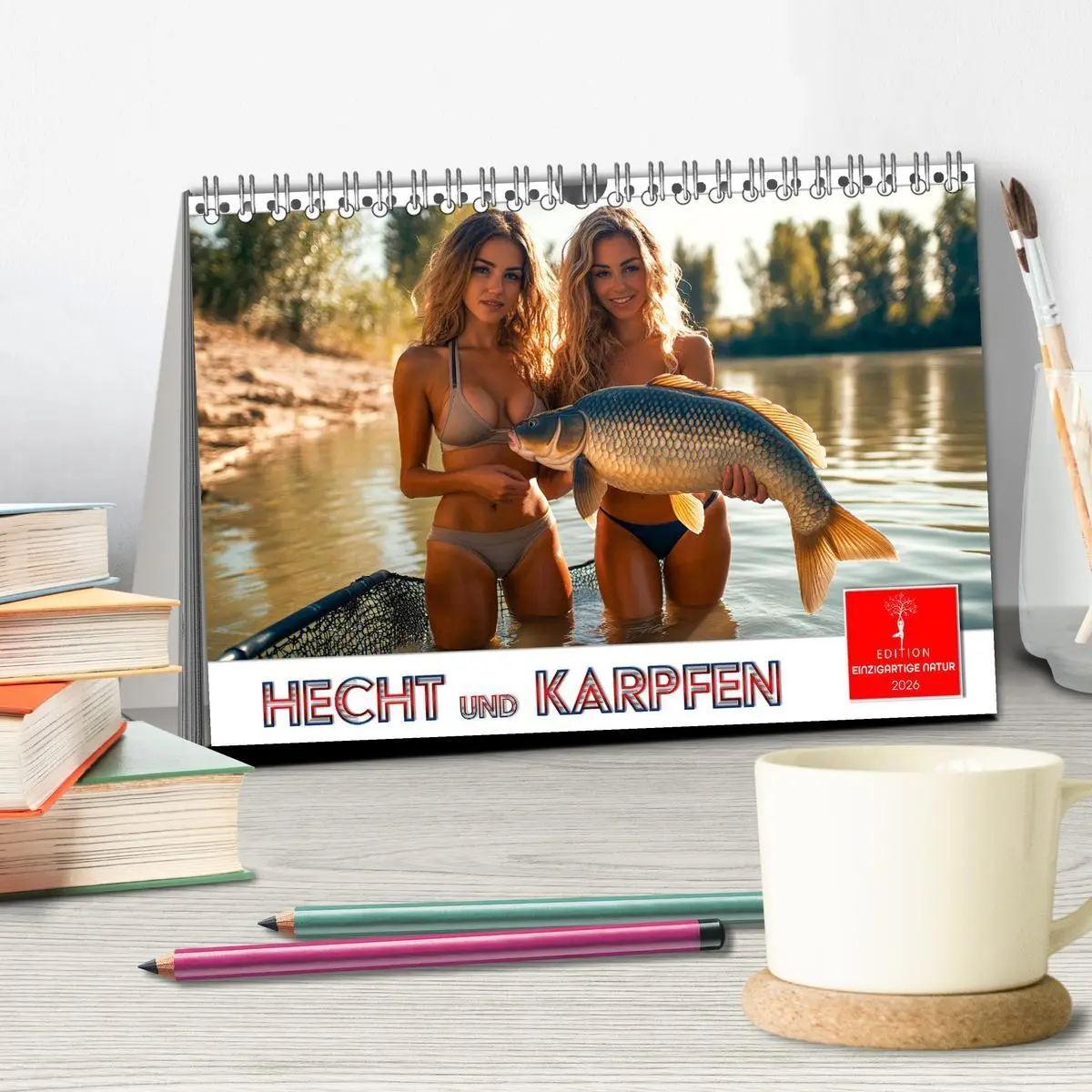 Bild: 9783457336236 | Hecht und Karpfen (Tischkalender 2026 DIN A5 quer), CALVENDO...